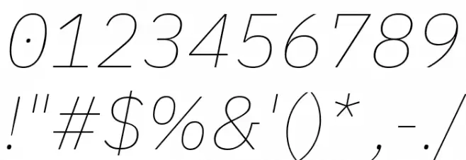 Aneliza Thin Italic Font OTHER CHARS