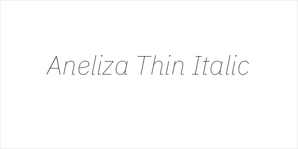 Aneliza Thin Italic Logo