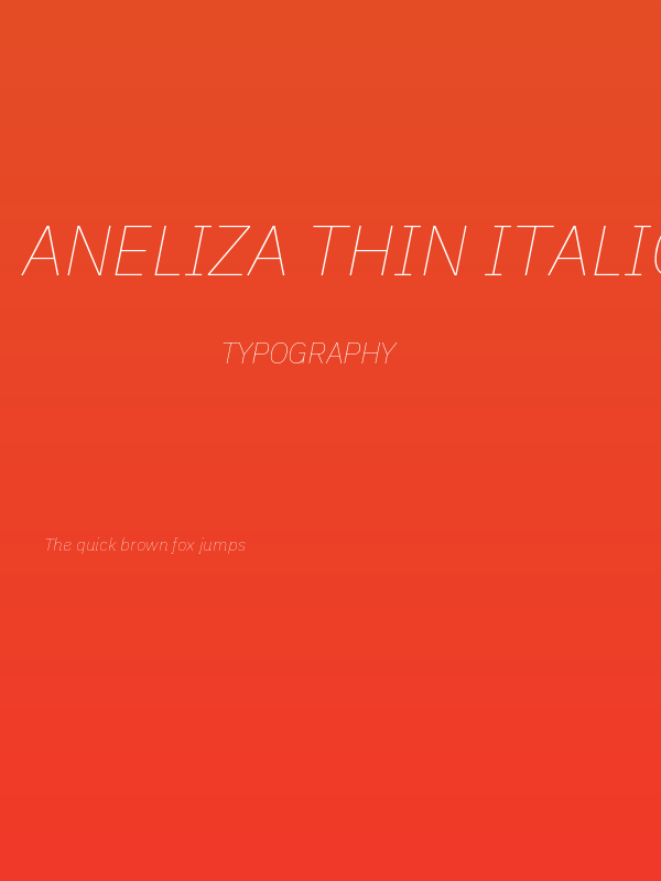 Aneliza Thin Italic Poster