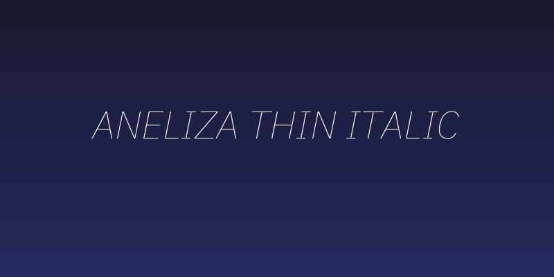 Aneliza Thin Italic Social Header