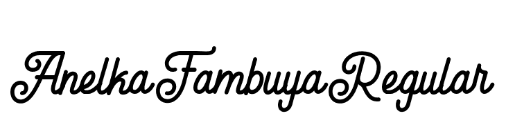 Anelka Fambuya Regular  font caratteri gratis