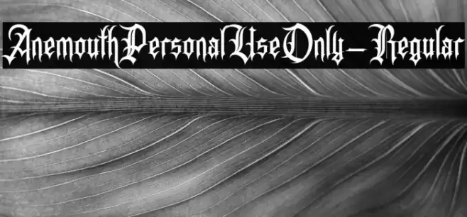 AnemouthPersonalUseOnly-Regular Font examples