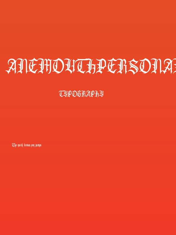 AnemouthPersonalUseOnly-Regular Poster