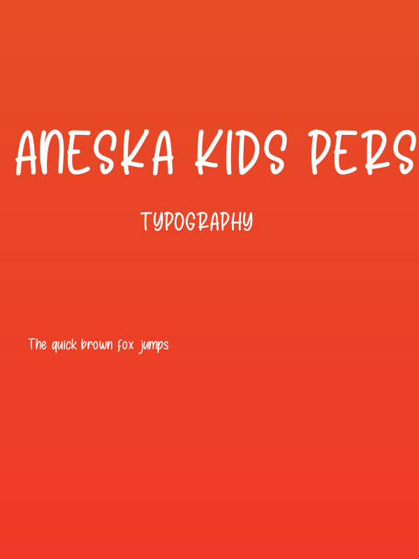 Aneska Kids Personal Use Poster