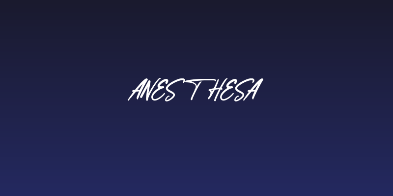 Anesthesa Social Header