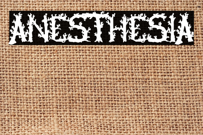 Anesthesia Font examples