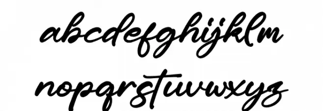 Anettasya Mottarue Font LOWERCASE