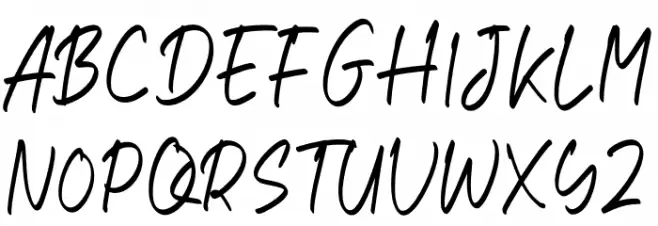 Anetthy Font UPPERCASE