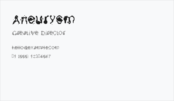 Aneurysm Business Card