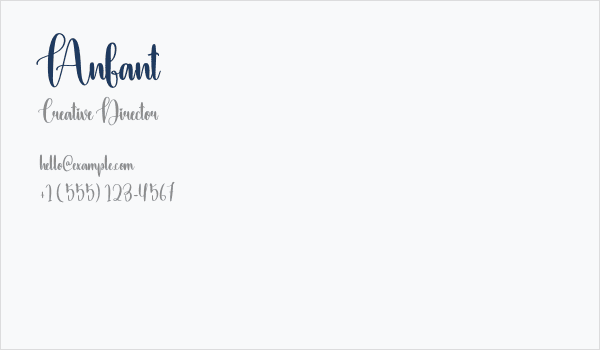 Anfant Business Card