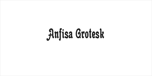 Anfisa Grotesk Logo