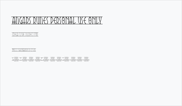 Angars Runes PERSONAL USE ONLY Business Card