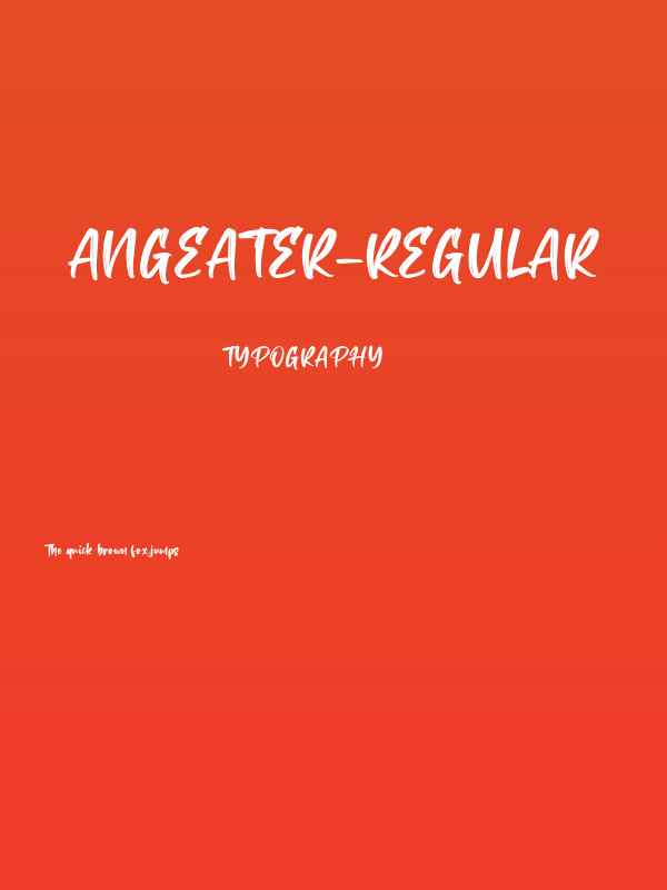 Angeater-Regular Poster