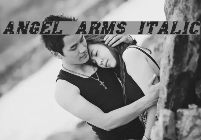 Angel Arms Italic Font examples