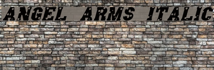 Angel Arms Italic Font examples