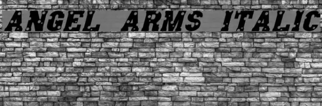 Angel Arms Italic Font examples