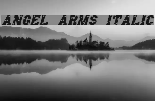 Angel Arms Italic Font examples