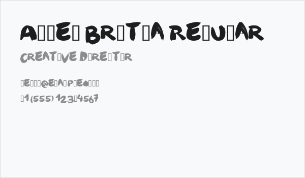 Angel Brotxa Regular Business Card