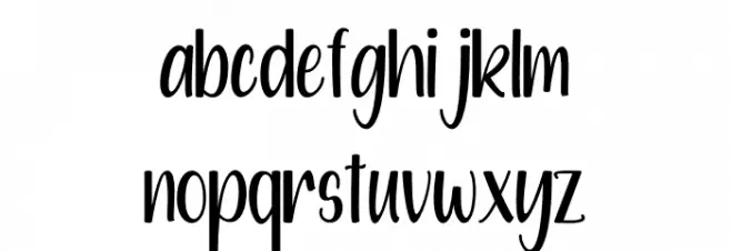 Angel Dancing Schriftart Kleinbuchstaben