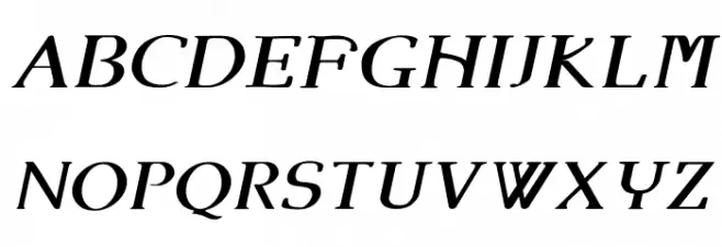 Angel Eyes Italic 字体 大写