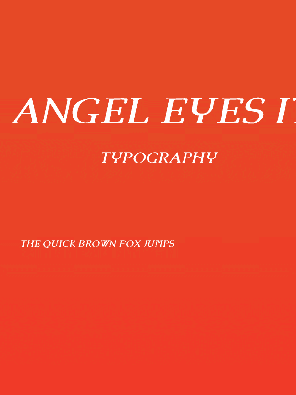 Angel Eyes Italic Poster