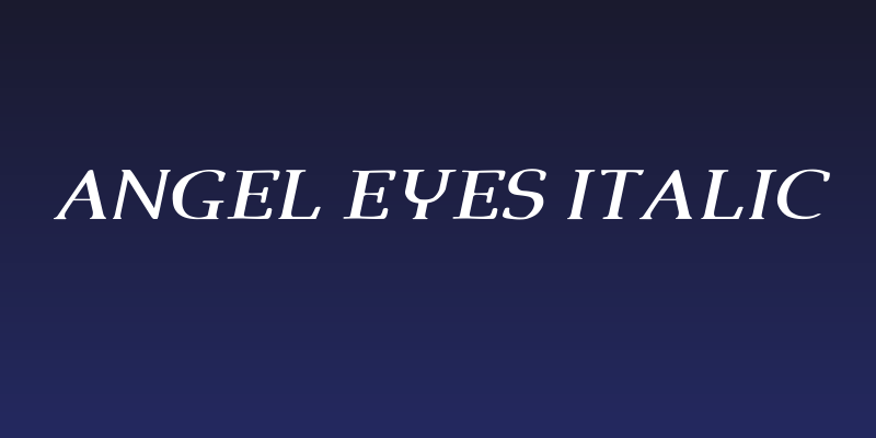 Angel Eyes Italic Social Header