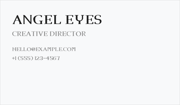 Angel Eyes Business Card