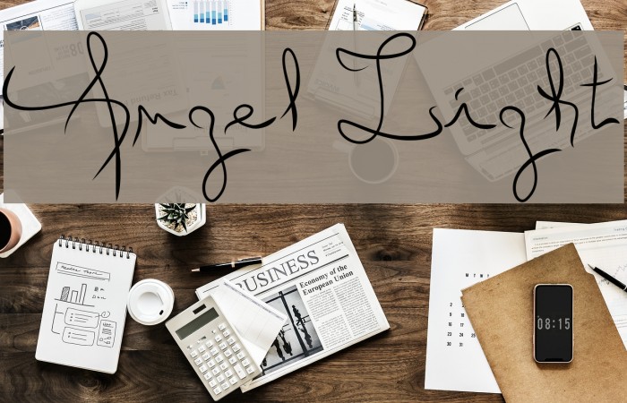 Angel Light Font examples
