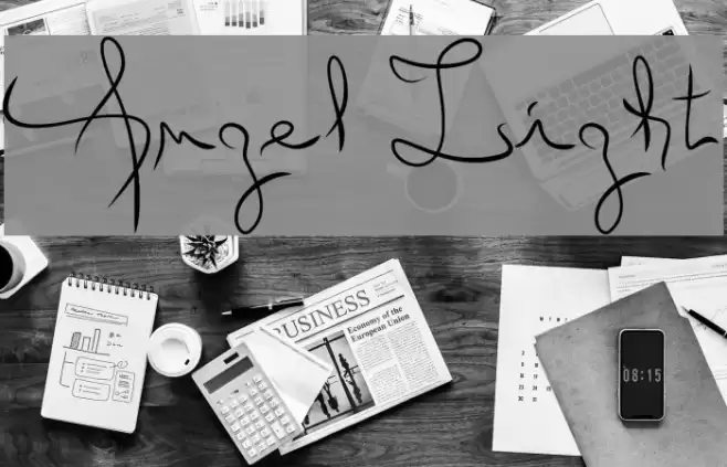 Angel Light Font examples