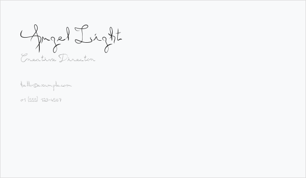 Angel Light Business Card