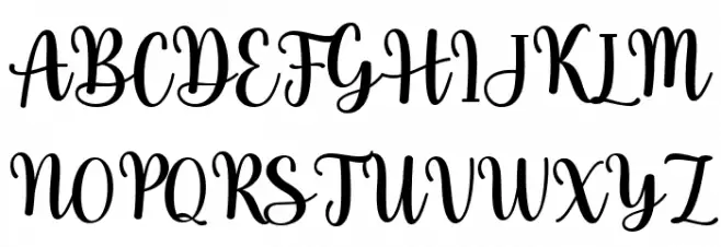 Angel Paradise फ़ॉन्ट अपरकेस