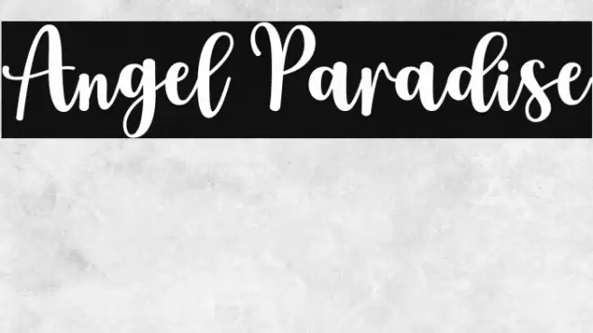 Angel Paradise फ़ॉन्ट examples