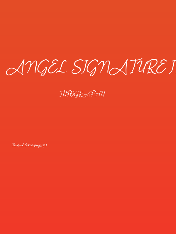 Angel Signature Italic Poster