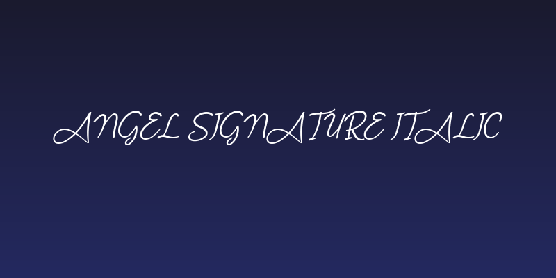 Angel Signature Italic Social Header