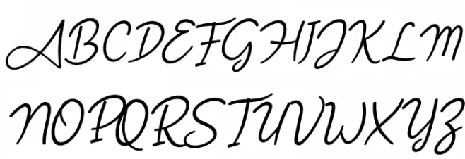 Angel Signature Italic Caratteri MAIUSCOLE