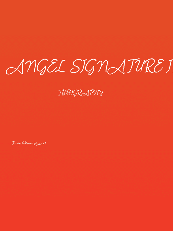 Angel Signature Italic Poster