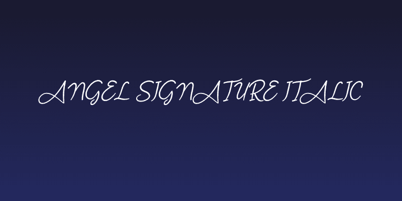 Angel Signature Italic Social Header