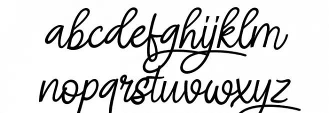 Angel Signature Italic फ़ॉन्ट लोअरकेस