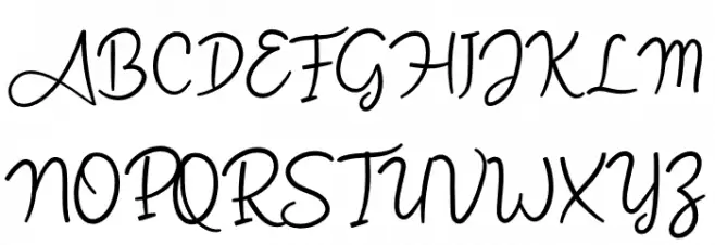 Angel Signature 字体 大写