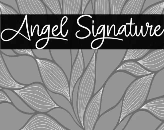 Angel Signature Font examples