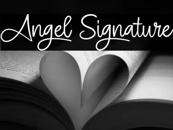 Angel Signature Font examples