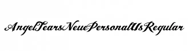 Angel Tears Neue Personal Us Regular  Frei Schriftart Herunterladen