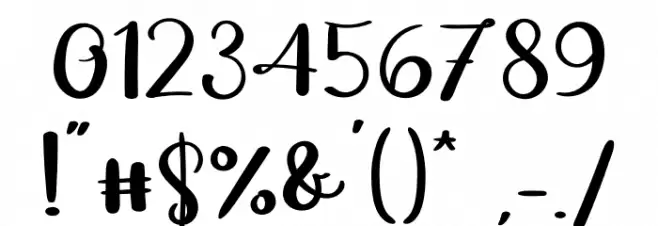 Angel Wedding Font OTHER CHARS