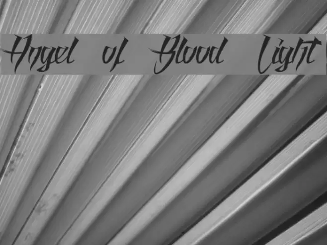 Angel of Blood Light Font examples