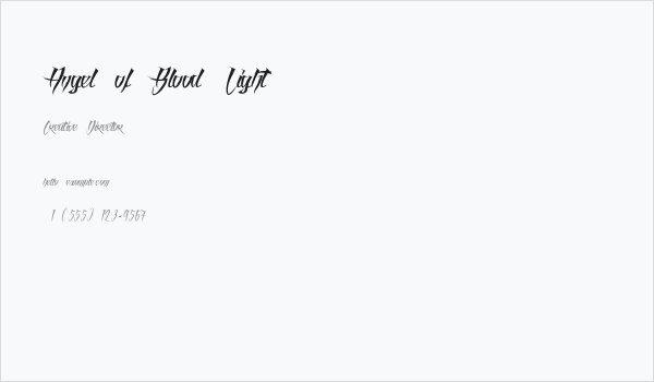 Angel of Blood Light Business Card