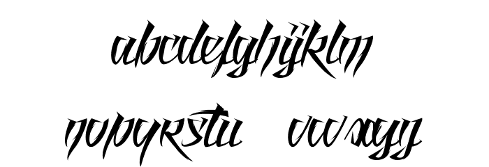 Angel of Blood Light Font LOWERCASE