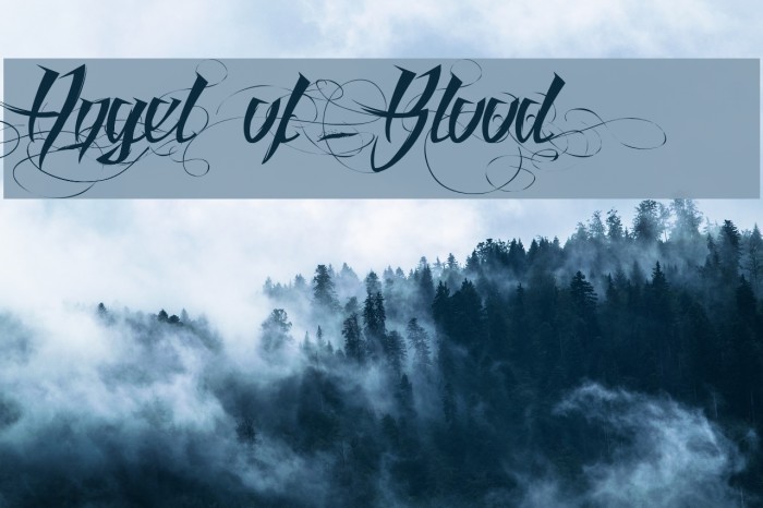 Angel of Blood Font examples