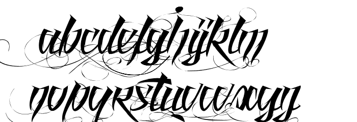 Angel of Blood Font LOWERCASE