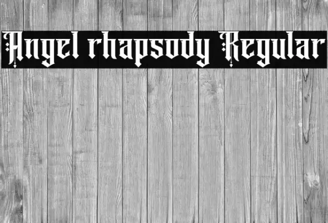 Angel rhapsody Regular Font examples