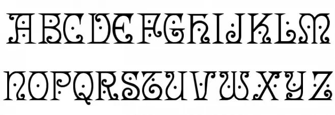 Angel フォント 大文字